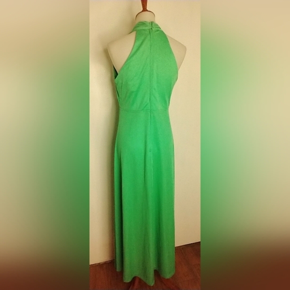 GREEN SHERBET POLY MAXI GOWN - Picture 4 of 7